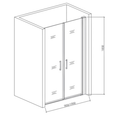 Душевая дверь в нишу Good Door Mokka SD-90-C-WE 90 профиль Алюминий белый стекло прозрачное