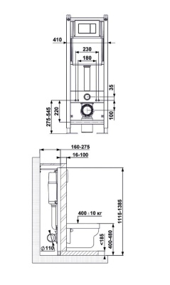 Комплект унитаза Berges Wasserhaus Top Standart с инсталляцией 046331 с сиденьем Микролифт и клавишей смыва Хром