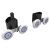 Душевой уголок Black&White Stellar Wind S801-900x900 радиальный профиль Блеск серебра стекло прозрачное