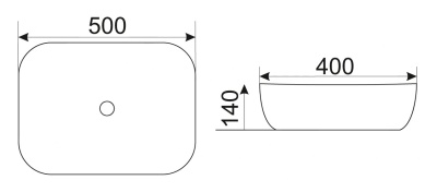 Раковина-чаша CeramaLux 50 K397D9 Белая