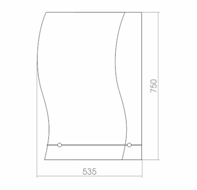 Зеркало Mixline Шарм Эмилия 54 537542 с полкой с пескоструйным рисунком