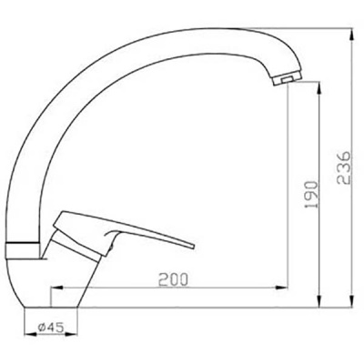 Смеситель для кухни Agger Exact A2100200 Хром
