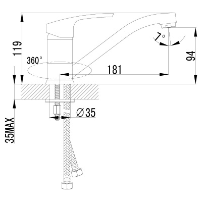 Смеситель для кухни Lemark Plus Shape LM1704C Хром