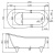 Акриловая ванна BelBagno BB06 170x76 Белая