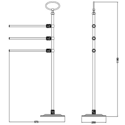 Напольная стойка Schein Carving 7065158 Хром