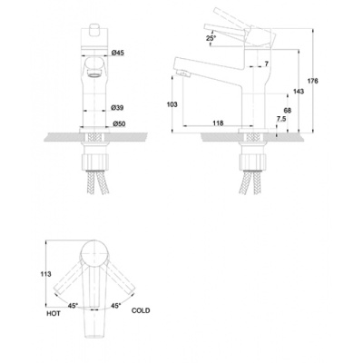 Смеситель для раковины Kaiser Indivi 49011 Хром
