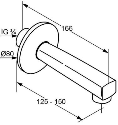 Излив для смесителя Kludi Standard 1350205 Хром