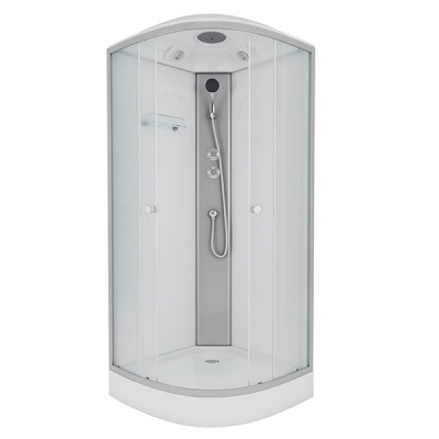Душевая кабина Niagara Eco NG-4303-08 80х80 стекло матовое задняя стенка Белая