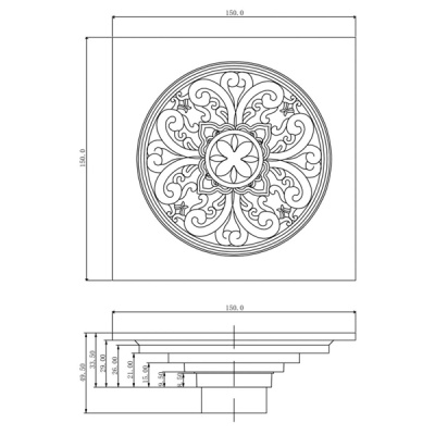 Трап для душа Veragio Canyon VR.CAN-2022.BR с решеткой Бронза