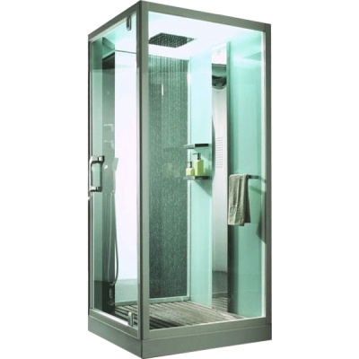 Душевая кабина Orans SR-89101S R white 100x100 с баней профиль Белый задние стенки Белые