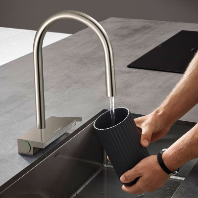 Смеситель для кухни Hansgrohe Aquno Select M81 73837800 Сталь