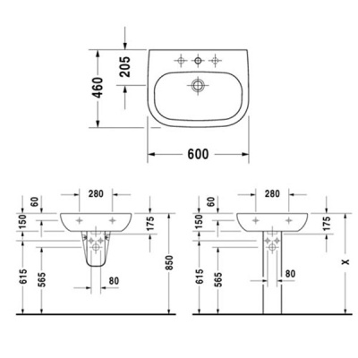 Раковина Duravit D-code 60 23106000002 Белый