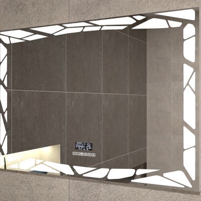 Зеркало Vigo Melissa Media Grey 60 с подогревом с подсветкой с часами и сенсорным выключателем Зеркало Vigo Melissa Media Grey 60 с подогревом с подсветкой с часами и сенсорным выключателем