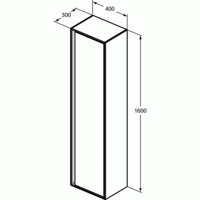 Шкаф пенал Ideal Standard Connect Air 40 E0832B2 Белый глянцевый Белый матовый