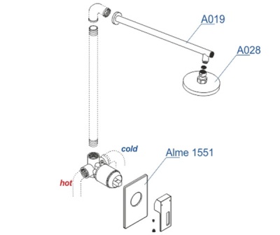 Душевая система WasserKRAFT Alme A12528 Хром