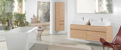Тумба под раковину Villeroy&Boch Legato 80x55 подвесная Вяз импрессо