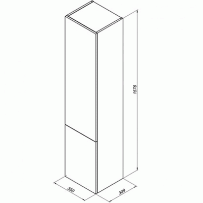 Шкаф пенал Aquanet Алвита 35 235359 подвесной Белый