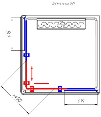 Душевой уголок Radomir Респект 100x100 1-03-1-0-0-1331 с поддоном профиль Белый стекло матовое