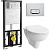 Комплект унитаза с инсталляцией Vitra S20 9004B003-7202 с сиденьем Микролифт и кнопкой смыва Хром