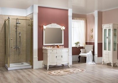 Душевой уголок Aquanet Beta Cube Classic NBB1221-1 100x100 R 184917 профиль Золото стекло Прозрачное