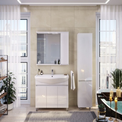 Зеркало со шкафом San Star Palermo 70 198.1-2.5.1. с подсветкой Белое