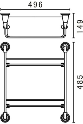 Стеклянная полка Art&Max Bianchi AM-E-2611-D Хром
