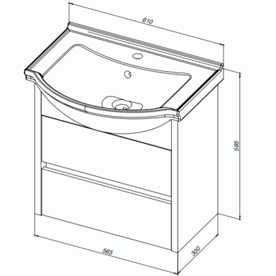 Комплект мебели для ванной Aquanet Сидней 60 244672 подвесной Дуб рошелье