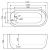 Акриловая ванна BelBagno BB11 170x75 L BB11-1700L Белая