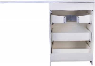 Тумба под раковину Style Line Даллас 120 Люкс Plus СС-00002272 3 ящика Белая