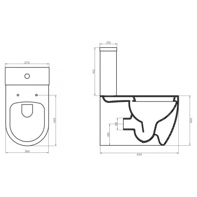 Унитаз BelBagno Marino BB105CPR без бачка и сиденья