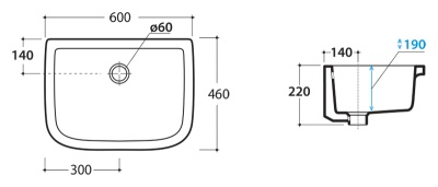 Раковина Globo Lavabi d arredamento Iris VA044 bianco lucido