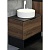 Тумба с раковиной Comforty Штутгарт 60 00-00001698 подвесная Дуб темно-коричневый Черная столешница