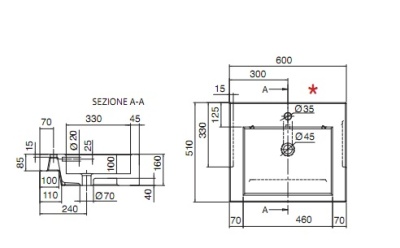 Раковина Scarabeo Square 8007D Белая