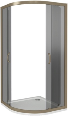 Душевой уголок Good Door Jazze R-90-B-BR 90x90 профиль Бронза стекло тонированное