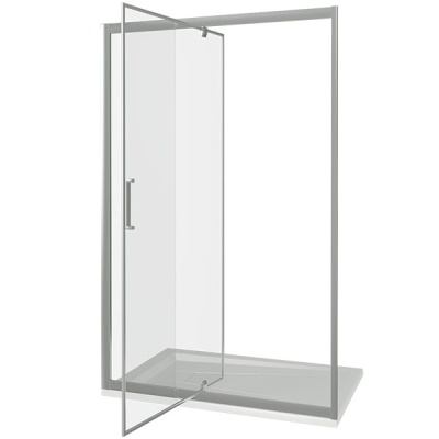 Душевая дверь в нишу Good Door Orion WTW-PD-130 130 профиль Хром стекло прозрачное