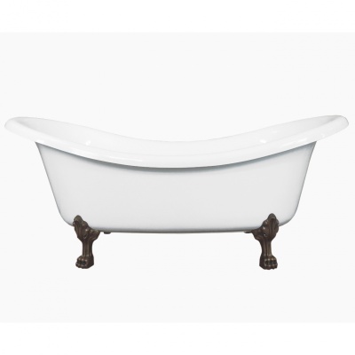 Ванна из искусственного камня Castone Корсика 190x86 на ножках Белая