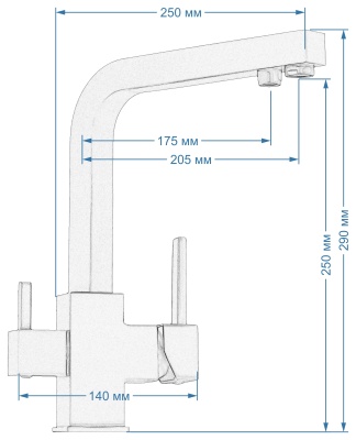Смеситель для кухни Seaman Barcelone SSL-5391-Mist Никель