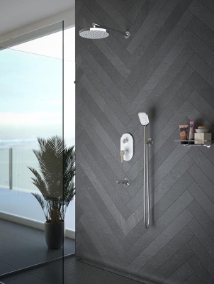 Душевая система Teska Omega AS3200W Хром Белая