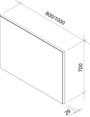 Зеркало Ravak Ring 100 X000000777 Белое