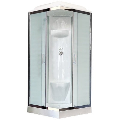 Душевая кабина Royal Bath HP 80х80 RB80HP6-WC-CH стекло матовое задняя стенка Белая