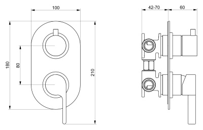 Смеситель для душа Webert DoReMi DR860101560 Черный матовый