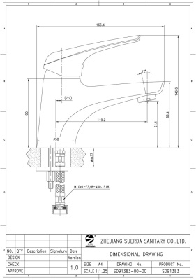 Смеситель для раковины Aquanet Conte SD91383 Хром