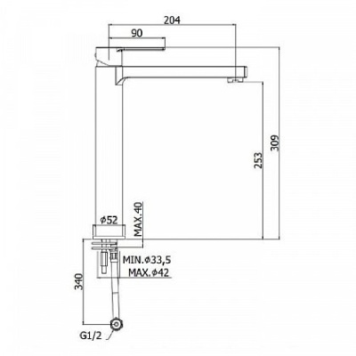 Смеситель для раковины Paffoni West WS074CR Хром