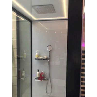 Душевая кабина Orans SN-99100 RS 180x130 с сауной профиль Черный задние стенки Белые