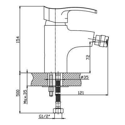 Смеситель для биде Mixxus Premium Maxx 002 MXP0242 Хром