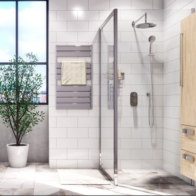 Душевой уголок WasserKRAFT Berkel 48P15 90х110 прямоугольный Хром