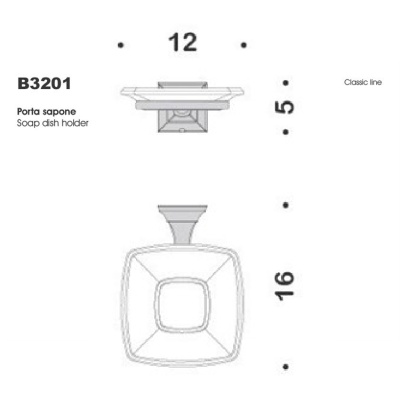 Мыльница Colombo Design Portofino B3201 Хром