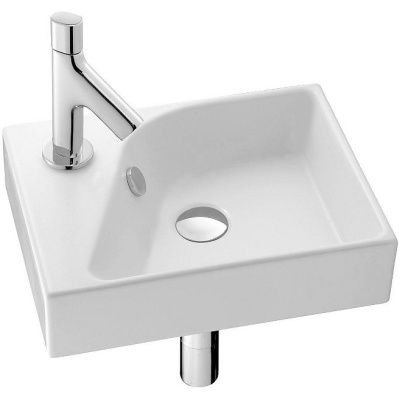 Комплект раковины Jacob Delafon Rythmik 40 E4786-00 со смесителем Kumin E99447-CP Белый
