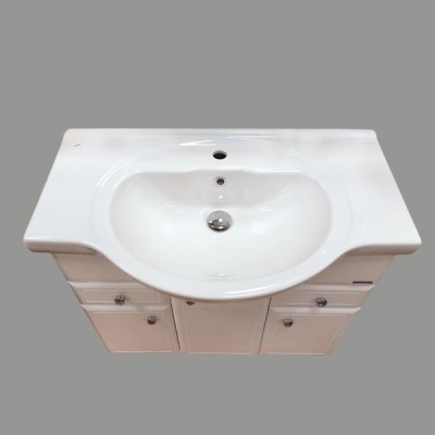 Тумба с раковиной Comforty Сочи 85 4134639 Белая