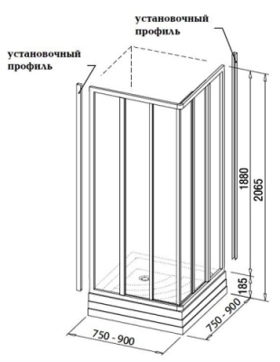 Дверь для душевого уголка Ravak Supernova ASRV3-75 белый+Гpапе